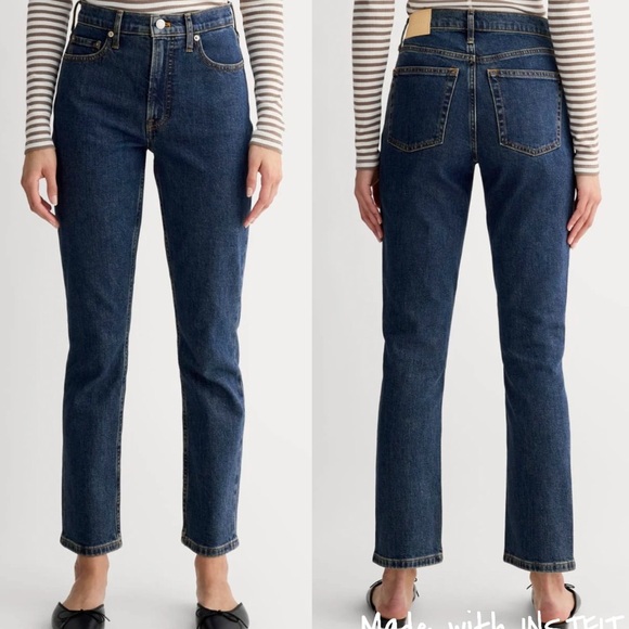 Everlane Cheeky Jean Indigo Rinse Straight Jeans - Picture 1 of 7